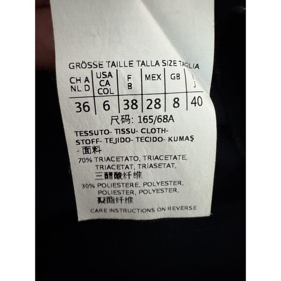 Max Mara Pants Womens 6 Navy Pleated Tapered Leg Side Zip Slacks Made in Italy - Picture 6 of 12